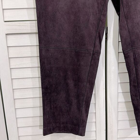 J. Jill Wearever Faux Suede Pants Size LP Rum Raisin NWPT - Picture 5 of 10